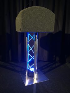 Truss Lectern with blue light